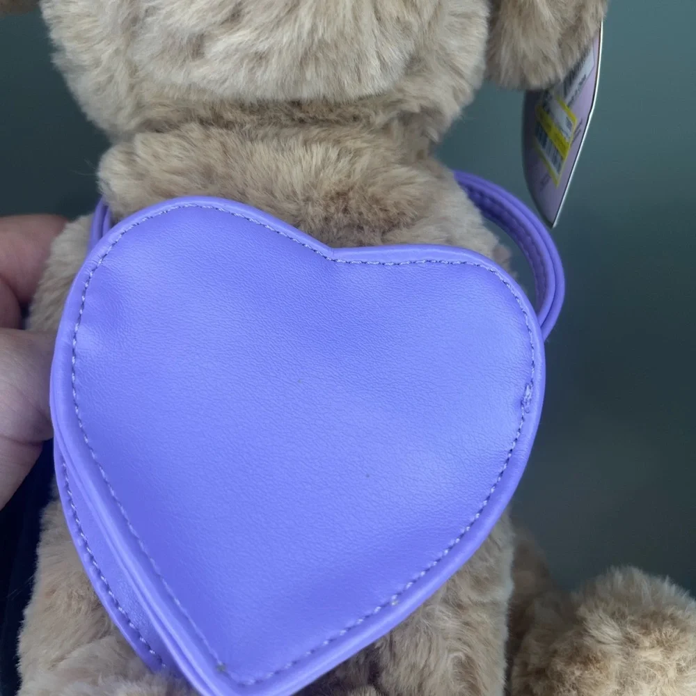FAO Schwarz Plush Dog with Purple Heart bag - Picture 3 of 14